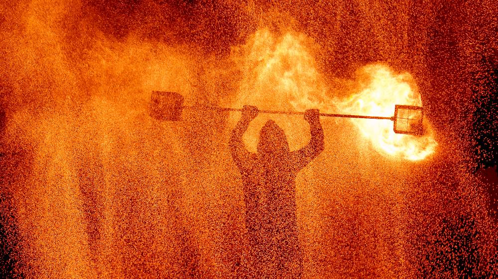 Feuerkuenstler Dresden Feuershow