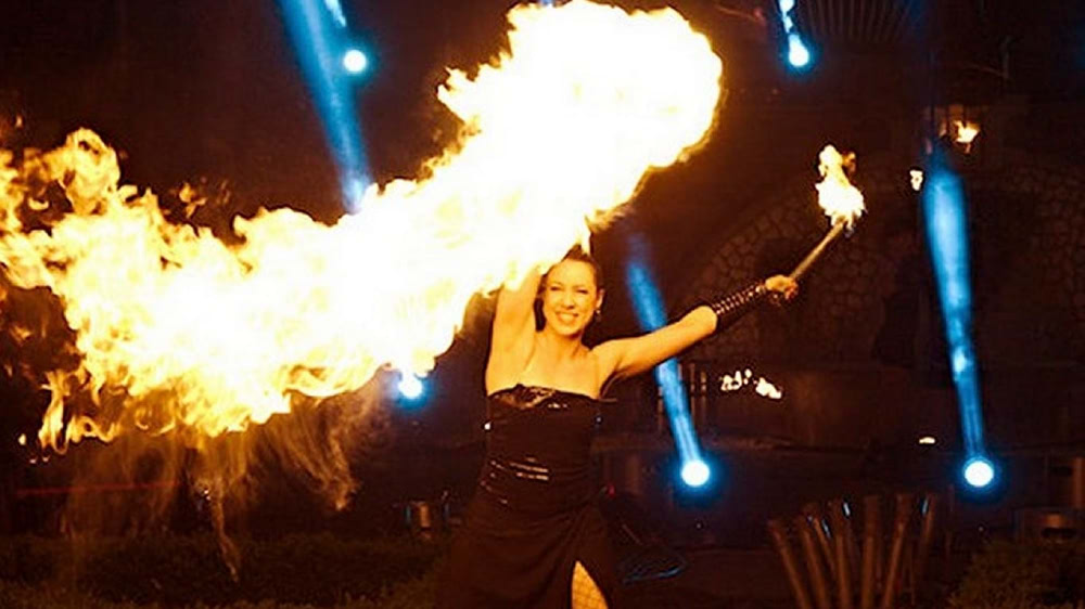 Anmutige Feuershow Mainz fr Firmenfest Hochzeit Geburtstag